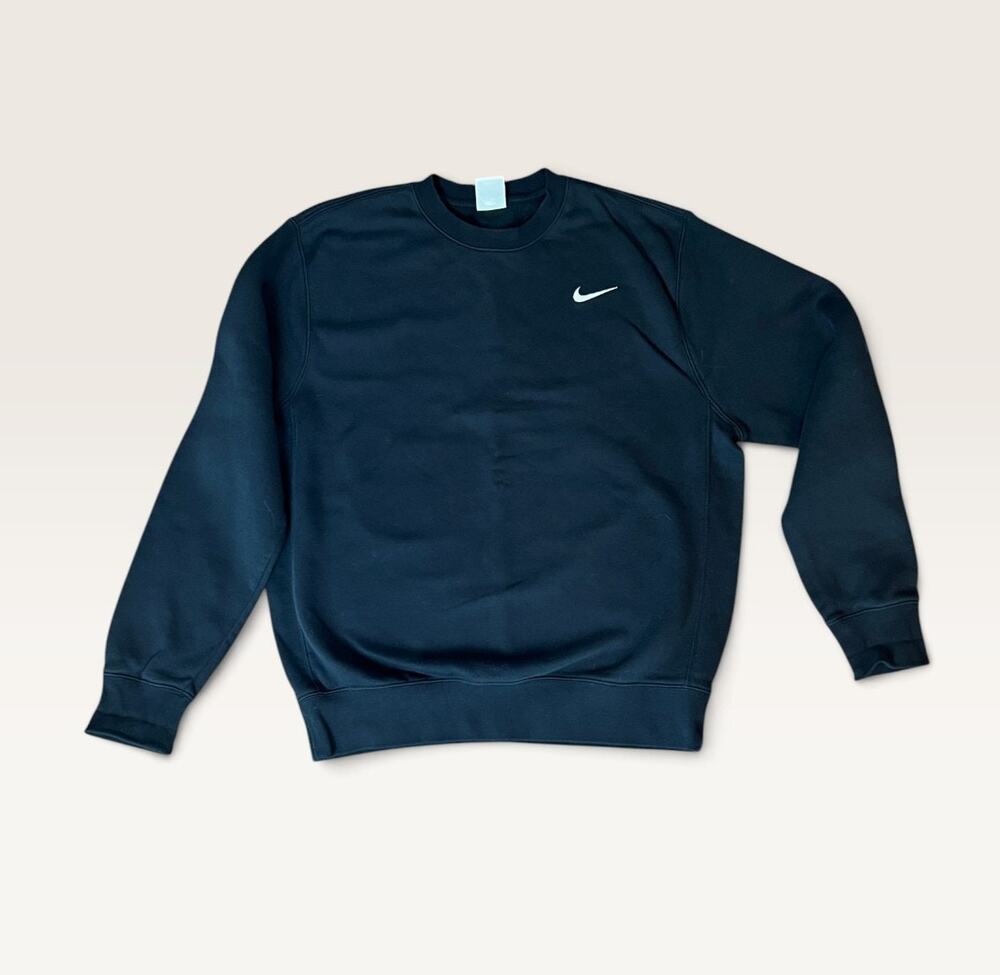 Nike Sportswear Club Fleece Crewneck Sweatshirt Black Men's Medium